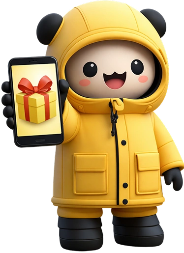 Woman explaining how to enter raffle